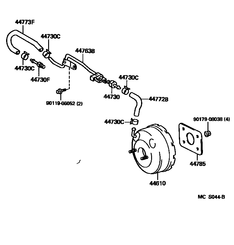 4703 — BRAKE BOOSTER & VACUUM TUBE