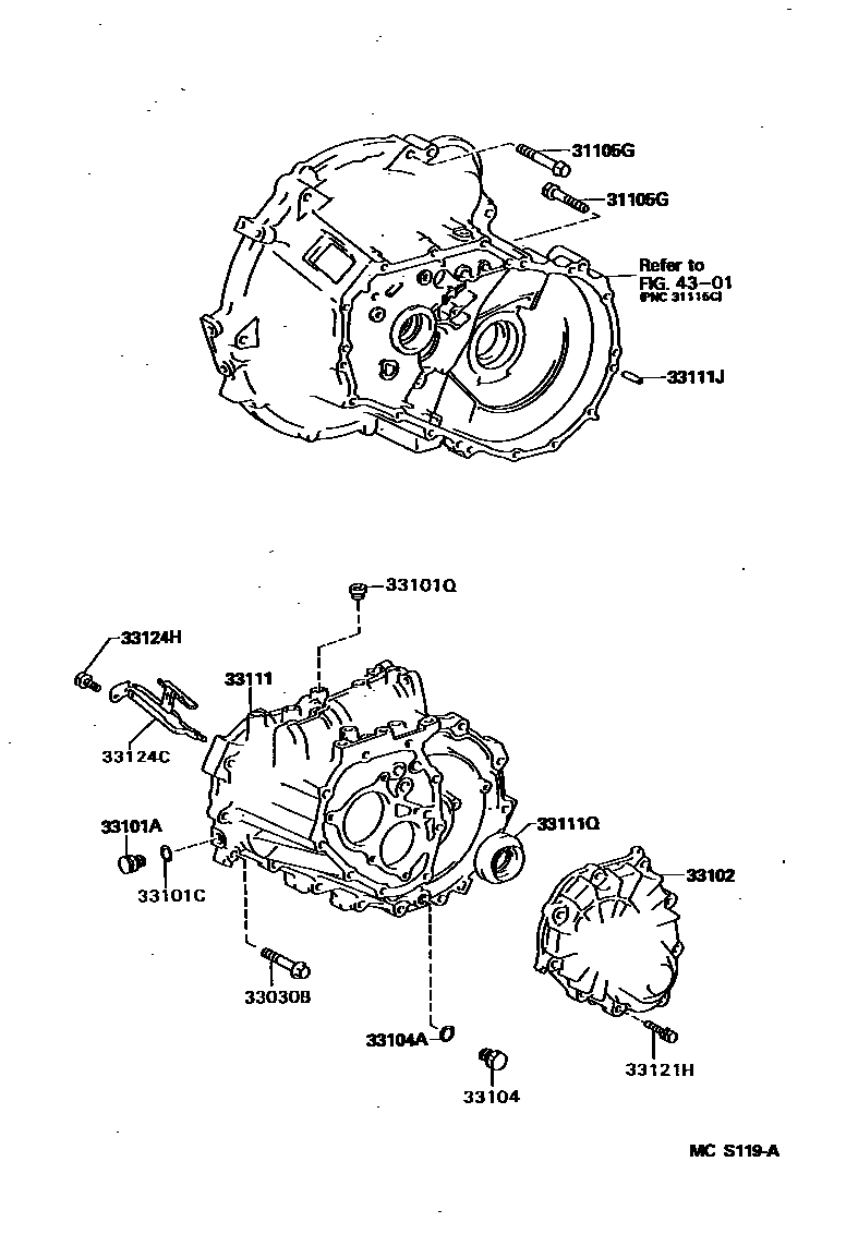 3302 — CLUTCH HOUSING & TRANSMISSION CASE (MTM)