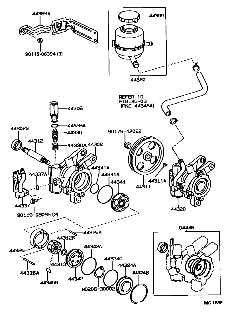 4502 — VANE PUMP & RESERVOIR (POWER STEERING)