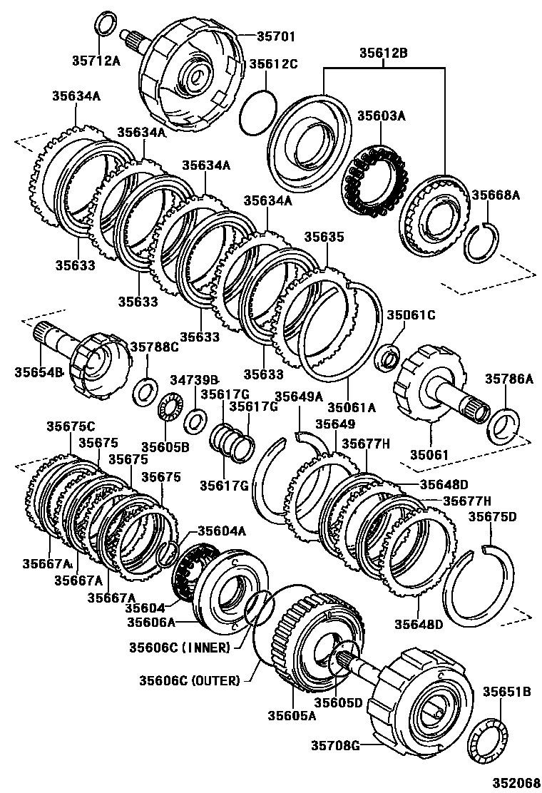 3507 — BRAKE BAND & MULTIPLE DISC CLUTCH (ATM)