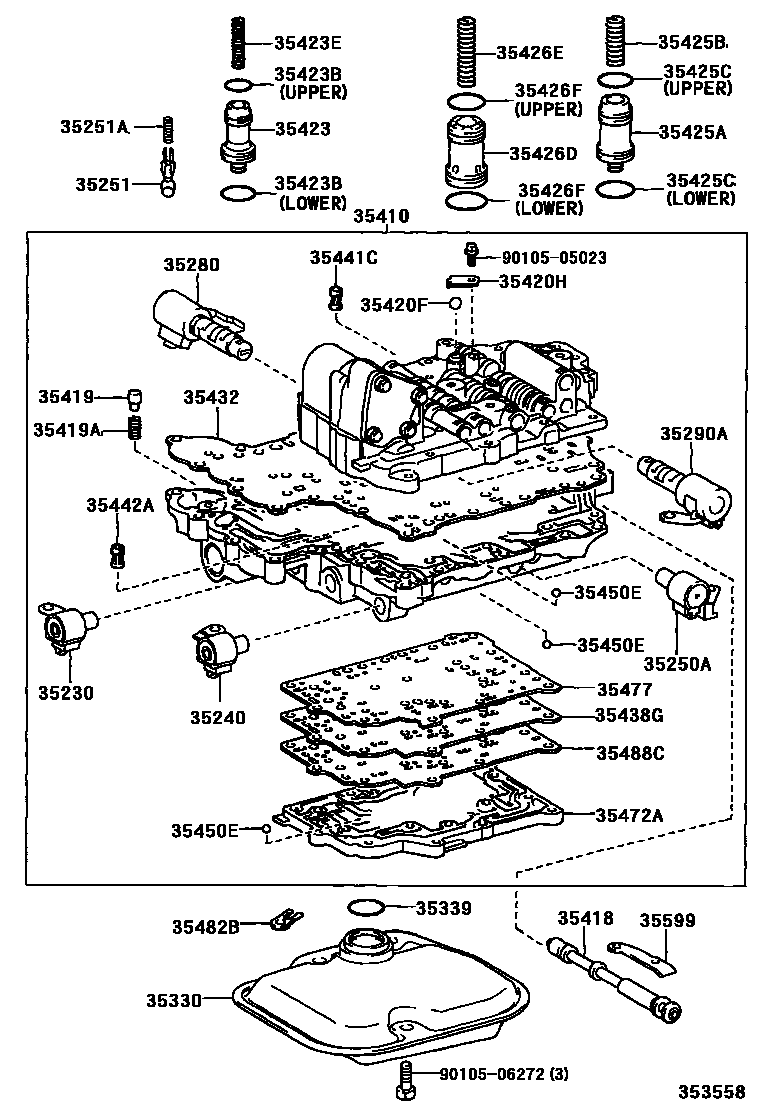3512 — VALVE BODY & OIL STRAINER (ATM)