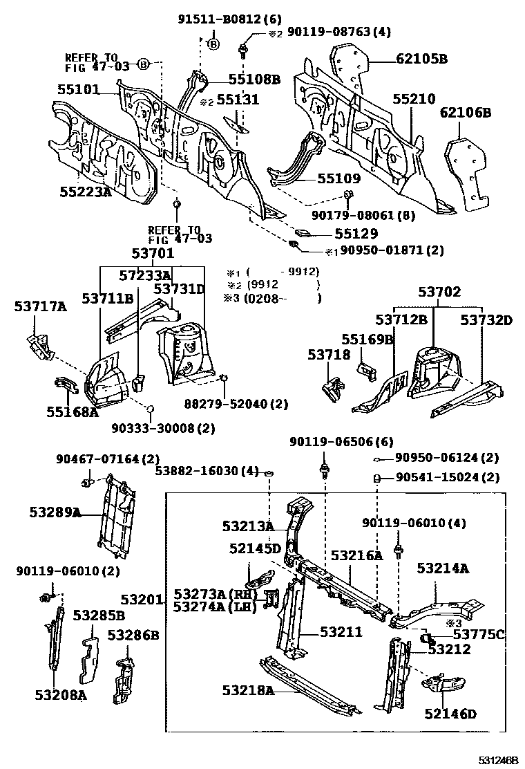 5304 — FRONT FENDER APRON & DASH PANEL