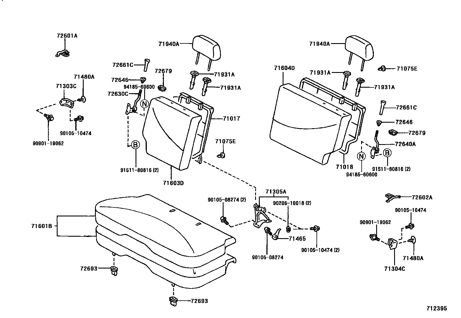 7102 — REAR SEAT & SEAT TRACK