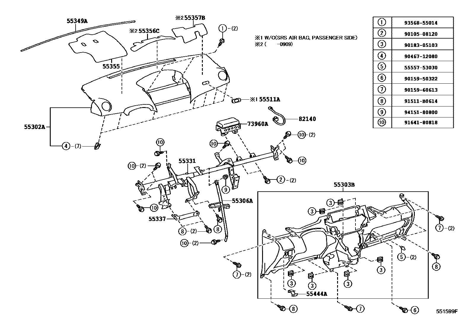 5501 — INSTRUMENT PANEL & GLOVE COMPARTMENT
