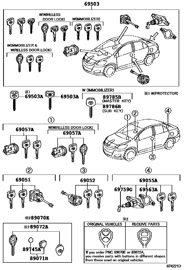6712 — LOCK CYLINDER SET