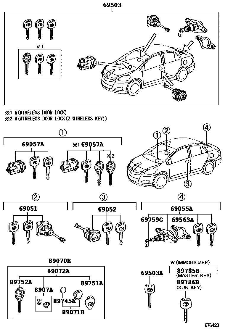 6712 — LOCK CYLINDER SET