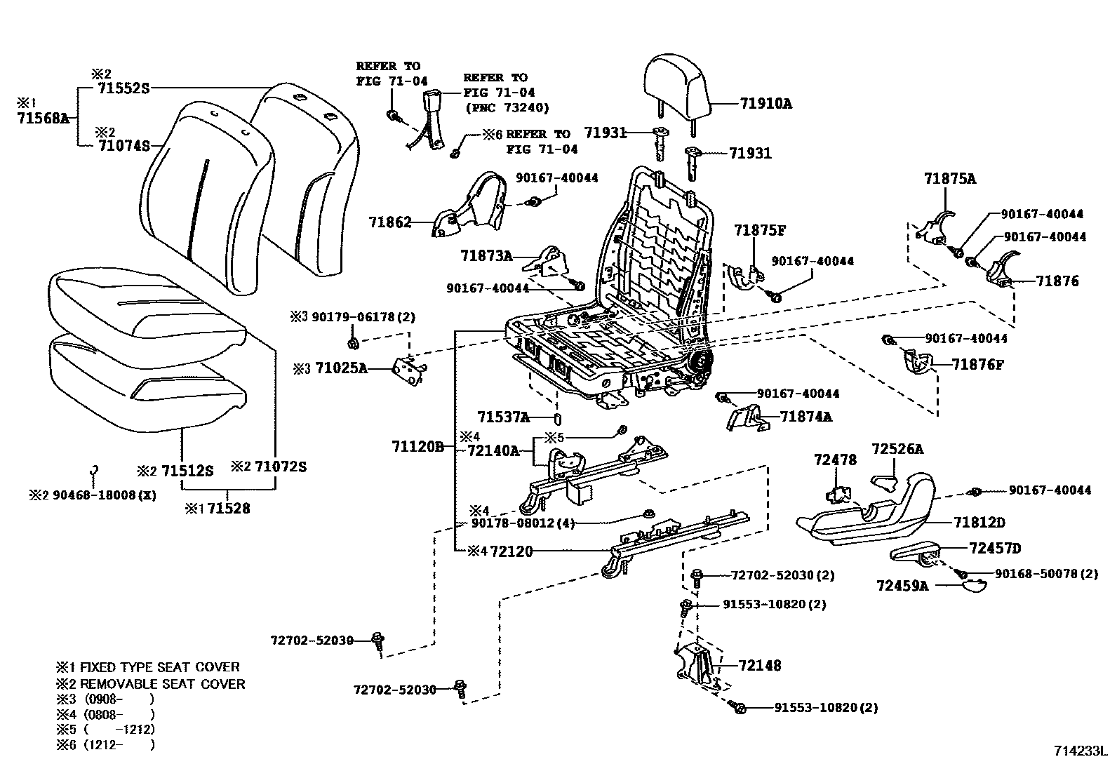 7101 — FRONT SEAT & SEAT TRACK