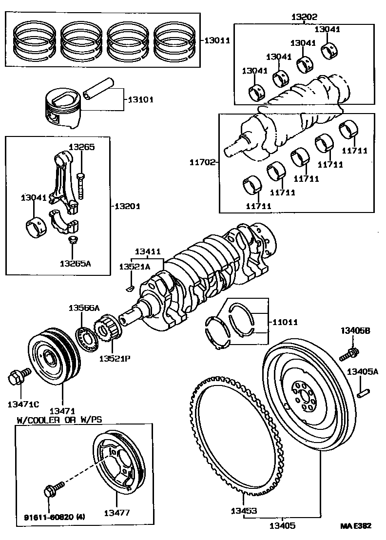 1301 — CRANKSHAFT & PISTON