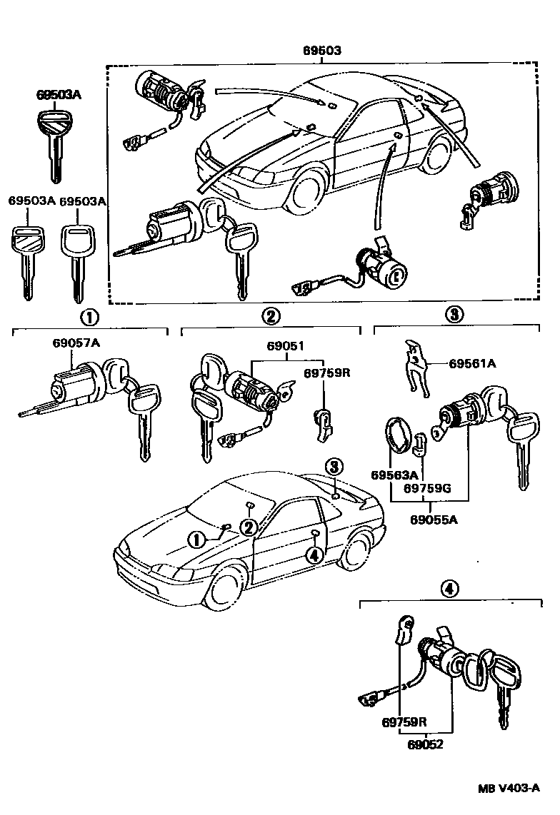 6712 — LOCK CYLINDER SET