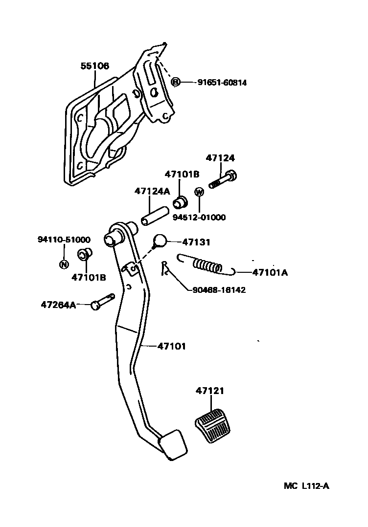 4701 — BRAKE PEDAL & BRACKET
