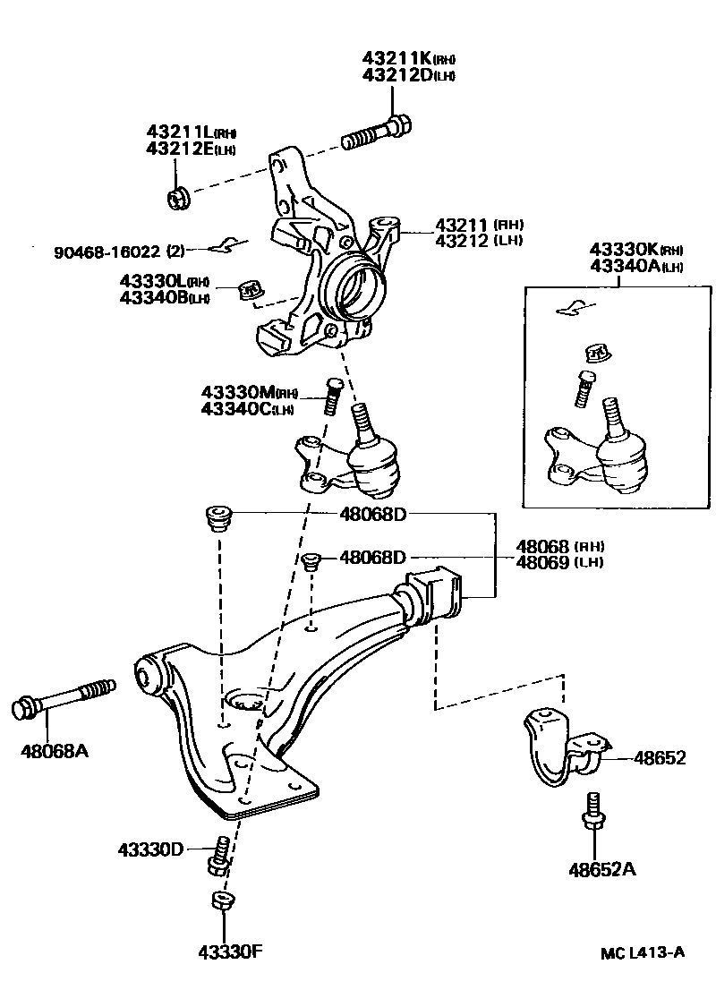 4802 — FRONT AXLE ARM & STEERING KNUCKLE