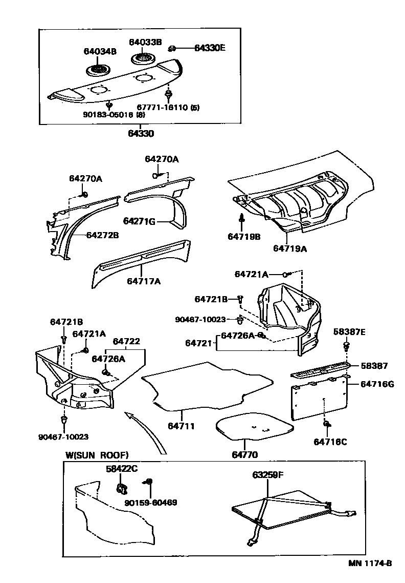 6403 — PACKAGE TRAY PANEL & LUGGAGE COMPARTMENT MAT