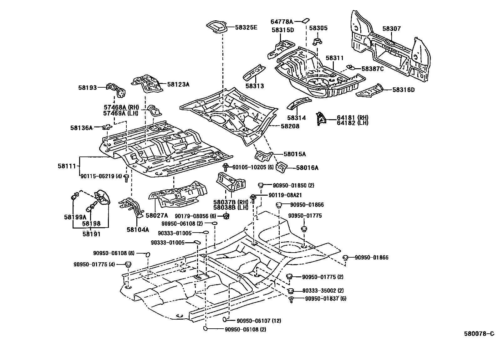 5801 — FLOOR PAN & LOWER BACK PANEL