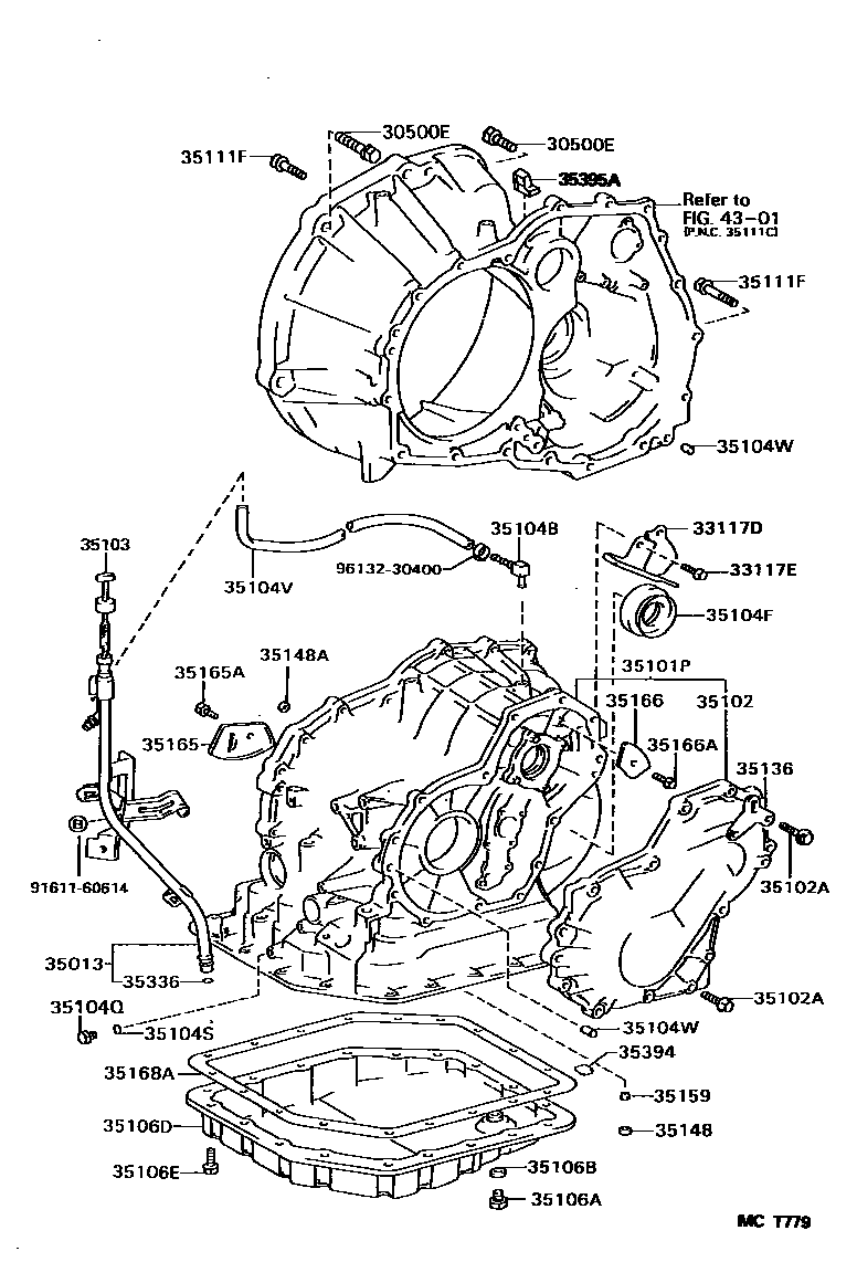 3503 — TRANSMISSION CASE & OIL PAN (ATM)