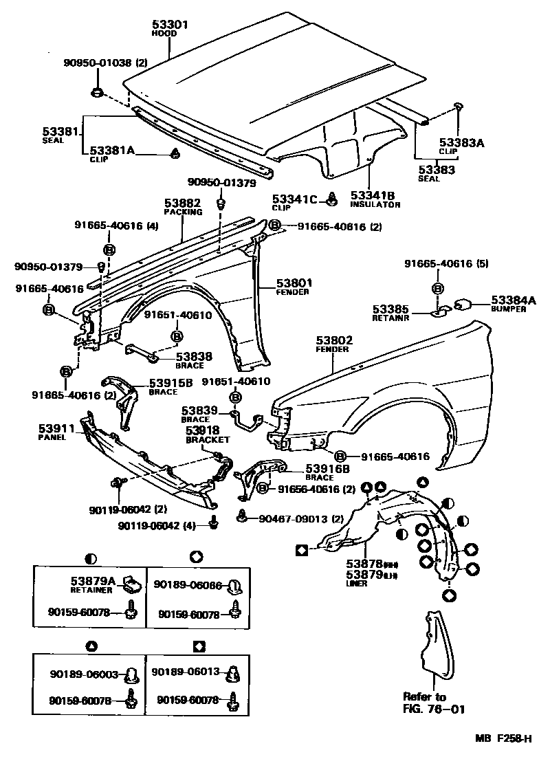 5302 — HOOD & FRONT FENDER