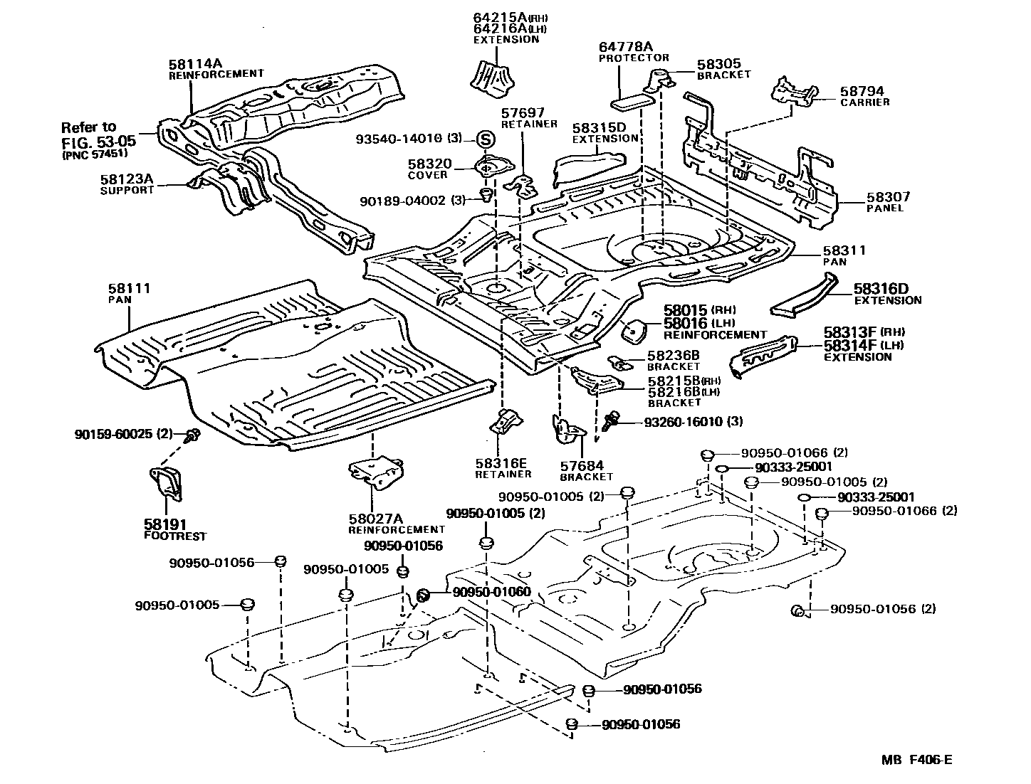 5801 — FLOOR PAN & LOWER BACK PANEL