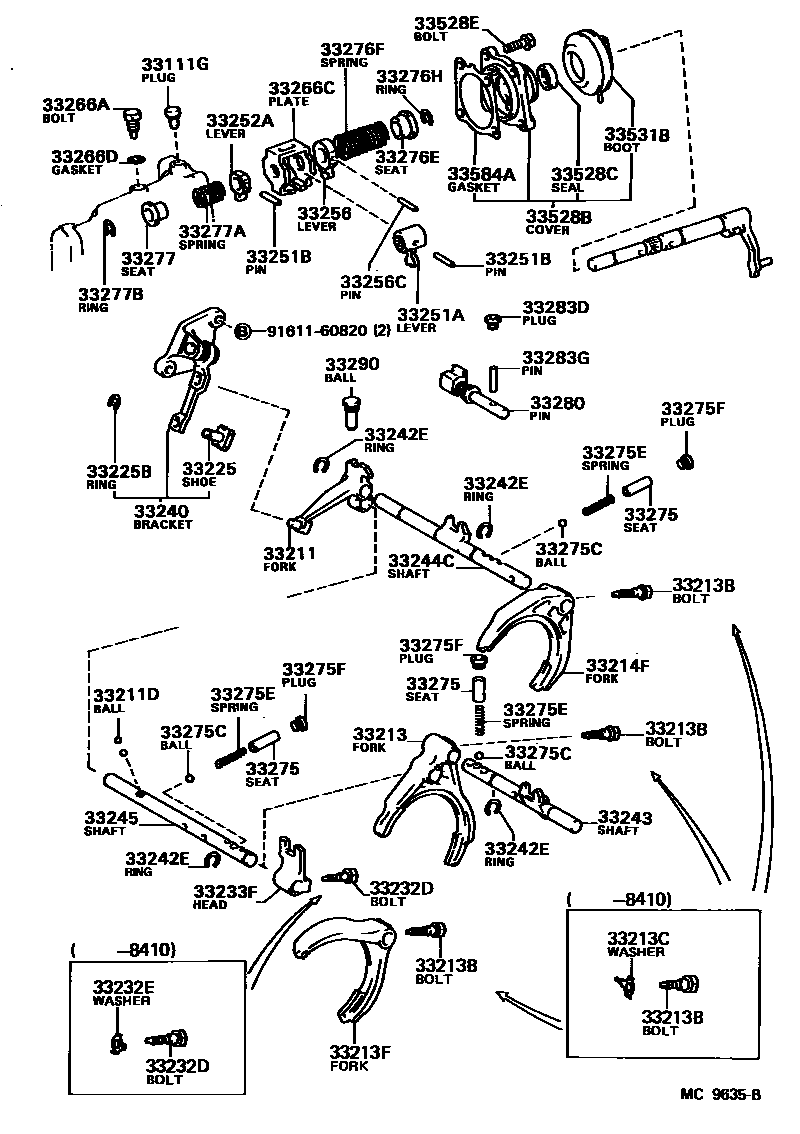 3307 — GEAR SHIFT FORK & LEVER SHAFT (MTM)