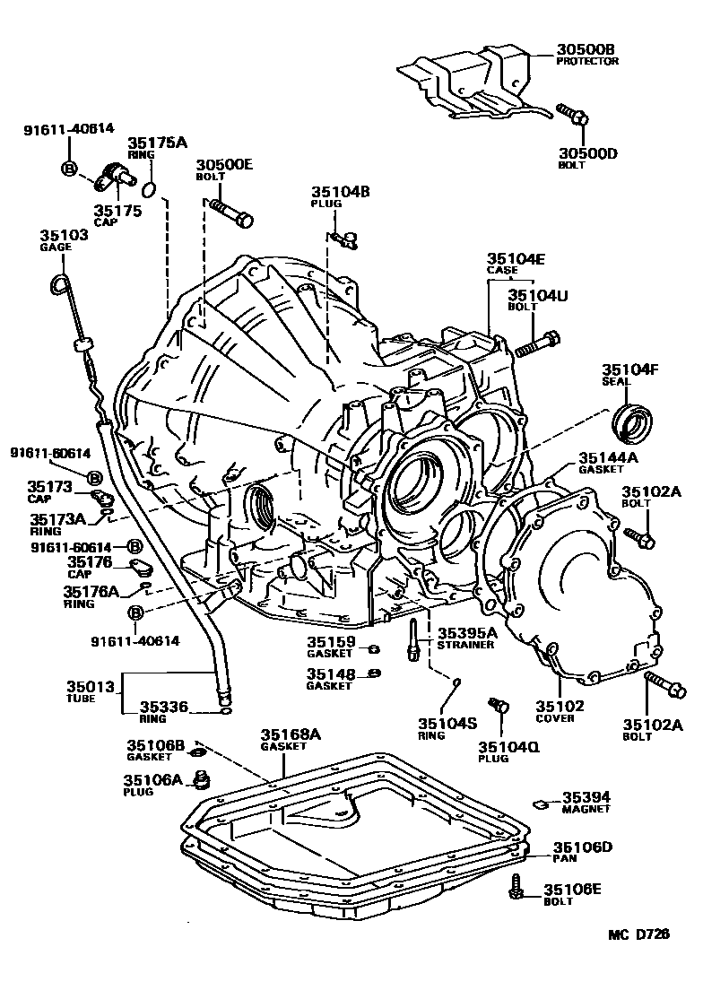 3503 — TRANSMISSION CASE & OIL PAN (ATM)