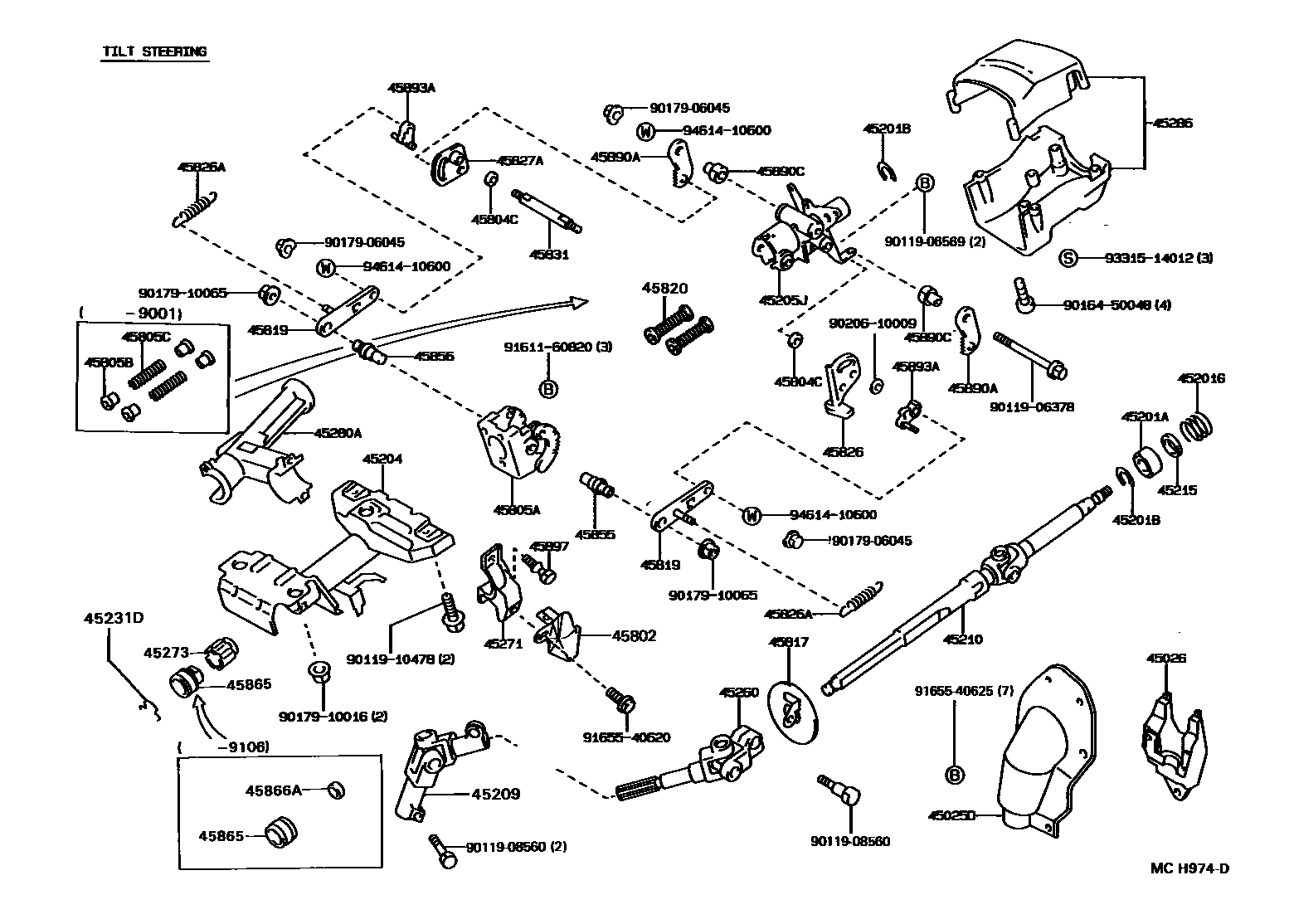 4501 — STEERING COLUMN & SHAFT