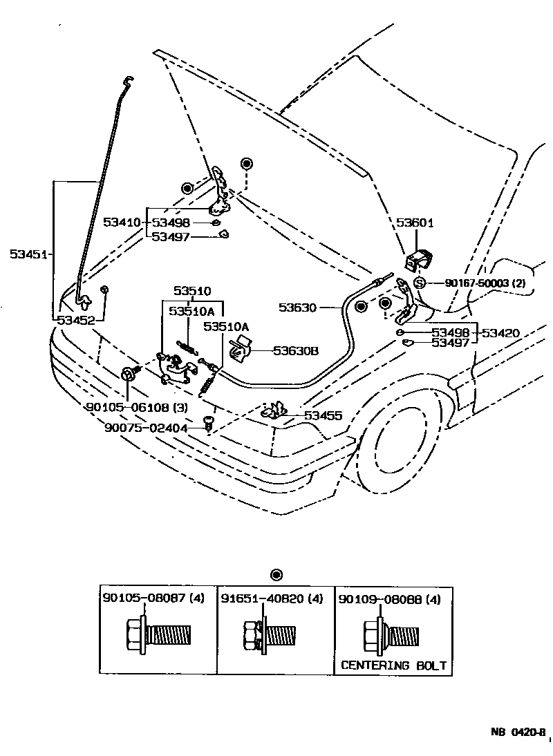 5303 — HOOD LOCK & HINGE