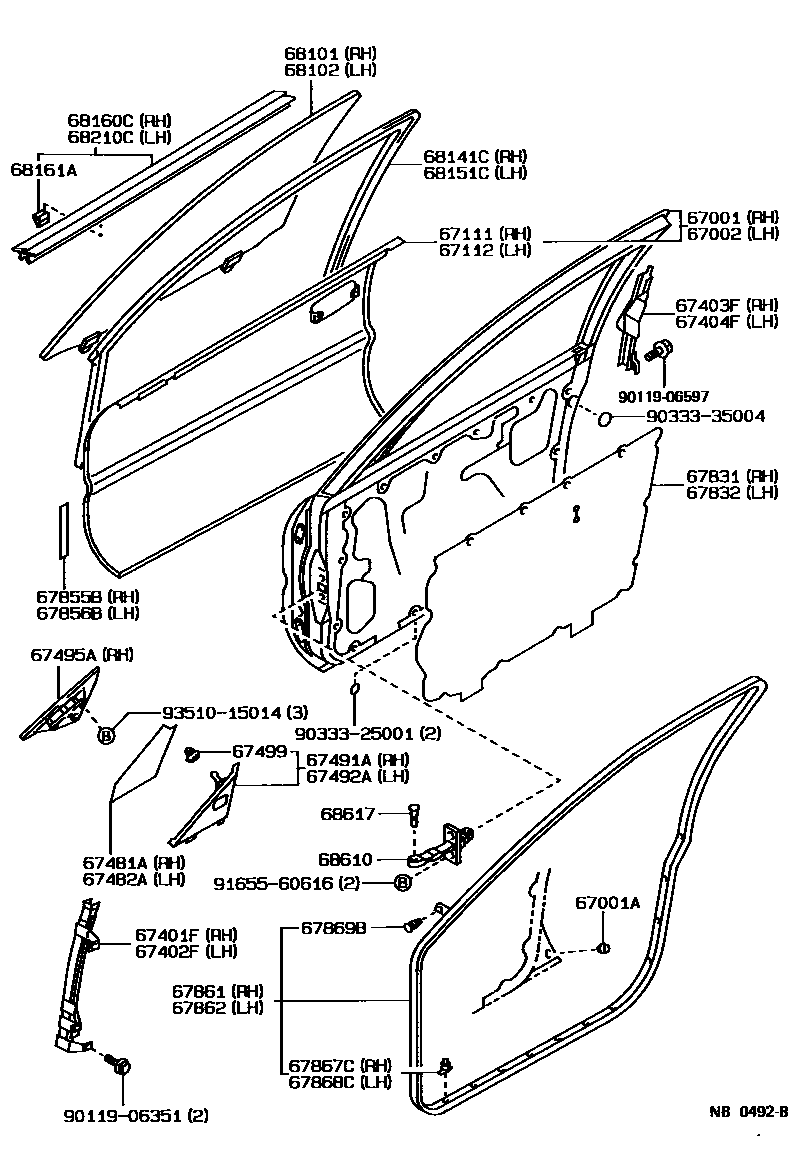 6701 — FRONT DOOR PANEL & GLASS