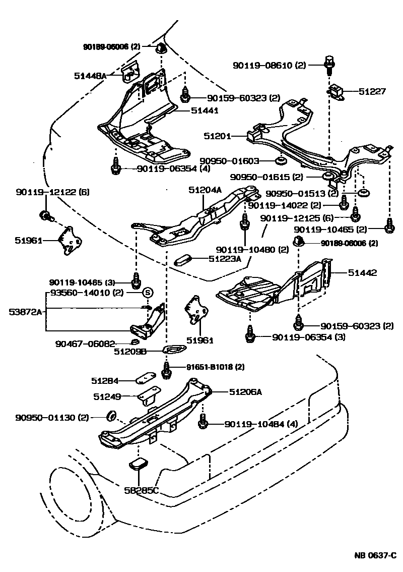 5102 — SUSPENSION CROSSMEMBER & UNDER COVER