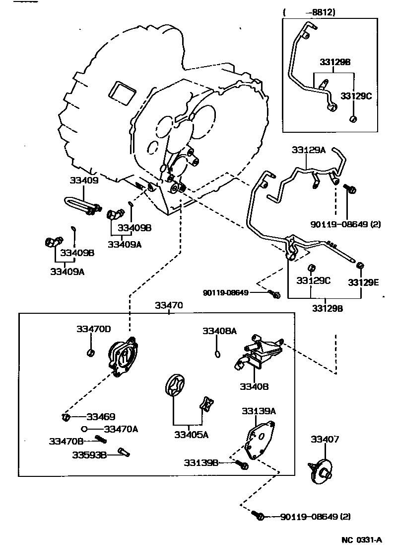 3308 — OIL PUMP, OIL COOLER & PIPE (MTM)