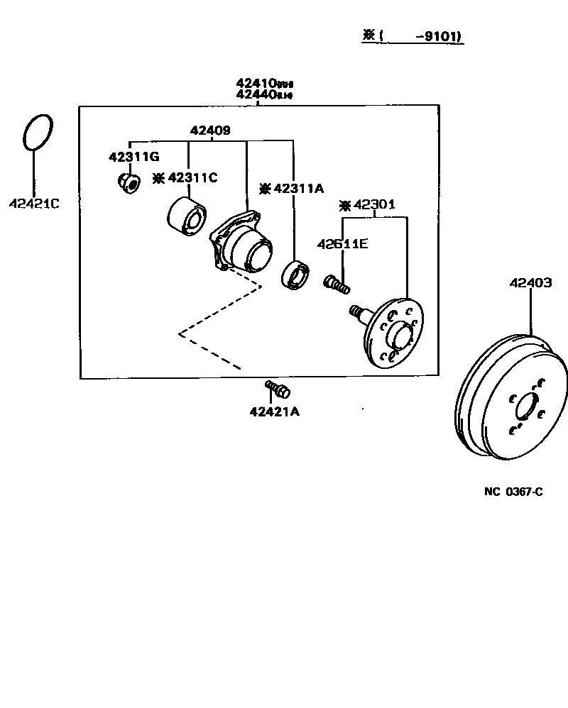 4102 — REAR AXLE SHAFT & HUB