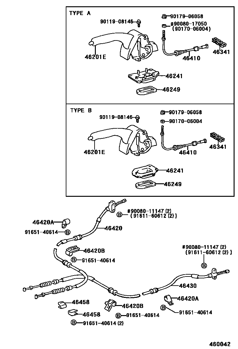 4601 — PARKING BRAKE & CABLE