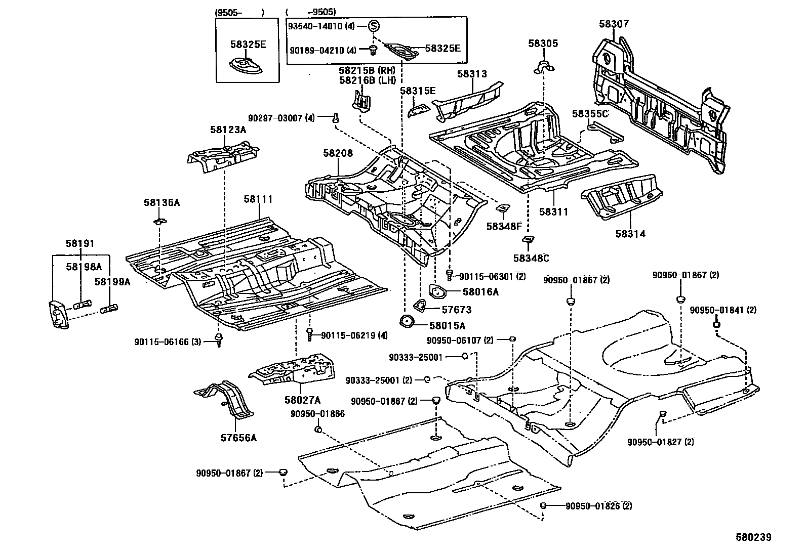 5801 — FLOOR PAN & LOWER BACK PANEL