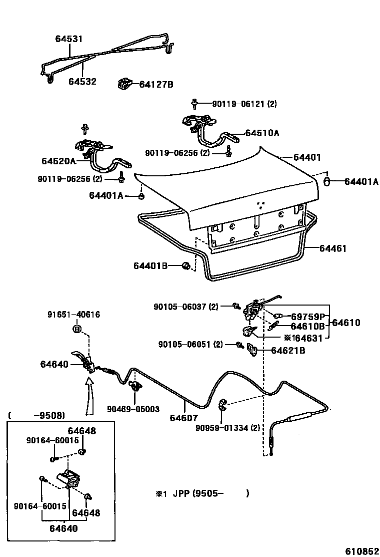 6105 — LUGGAGE COMPARTMENT DOOR & LOCK