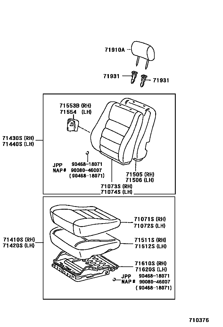 7101 — FRONT SEAT & SEAT TRACK