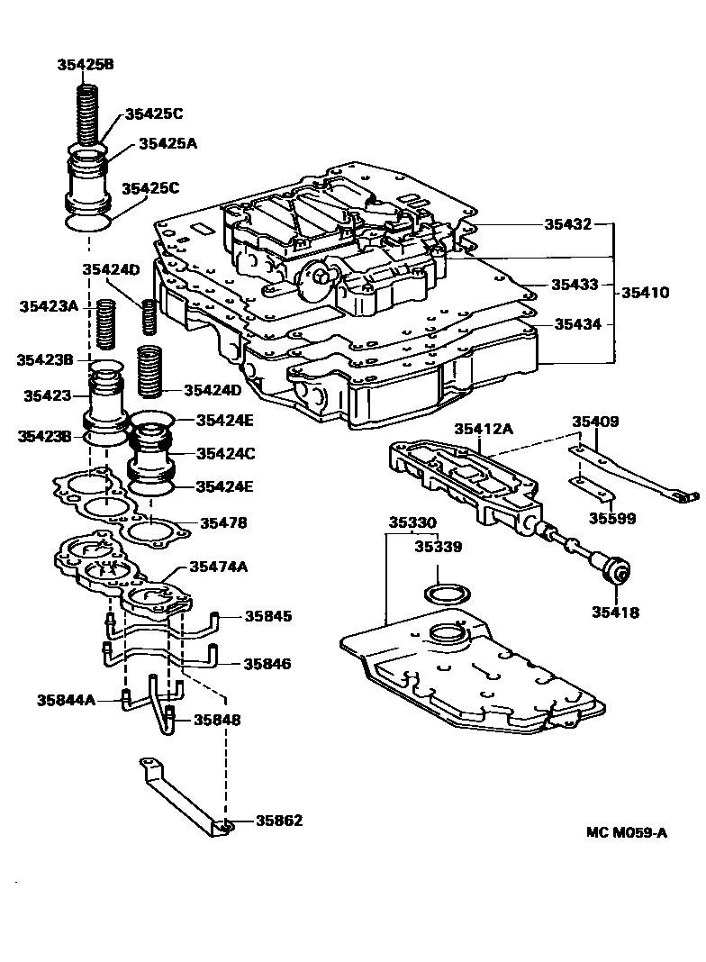 3512 — VALVE BODY & OIL STRAINER (ATM)