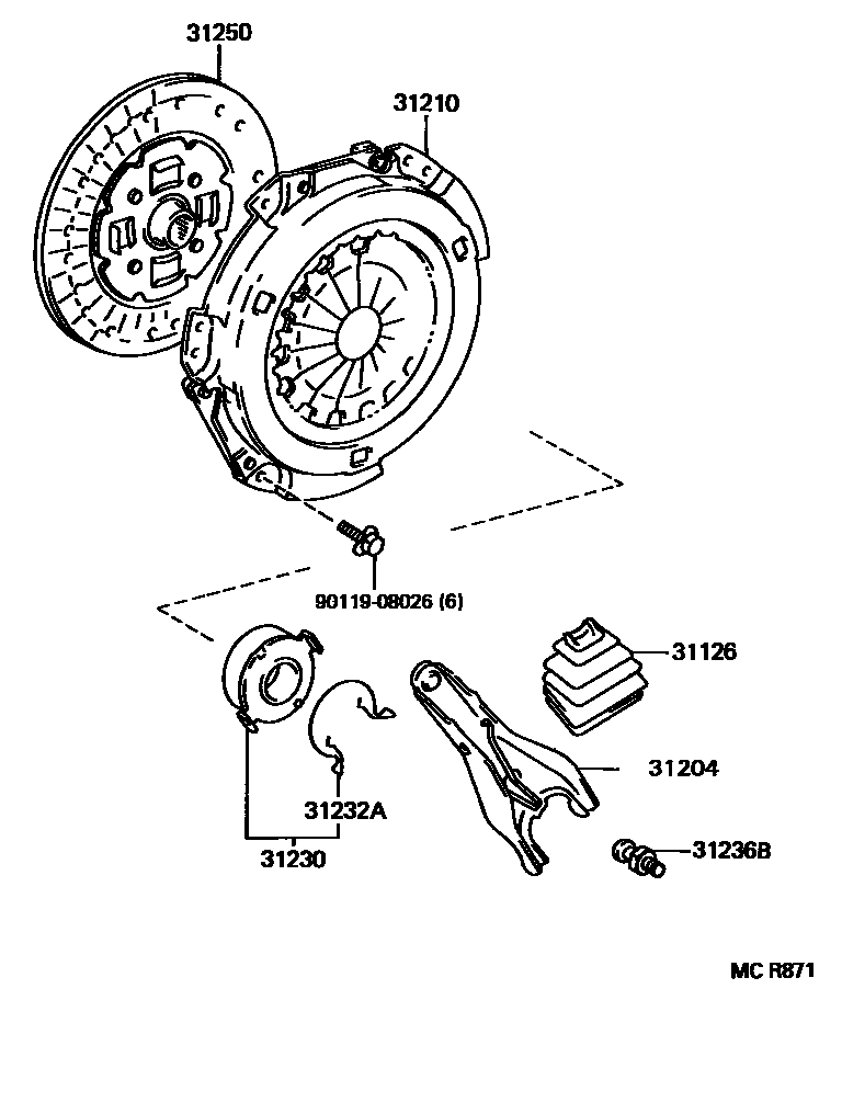 3101 — CLUTCH & RELEASE FORK