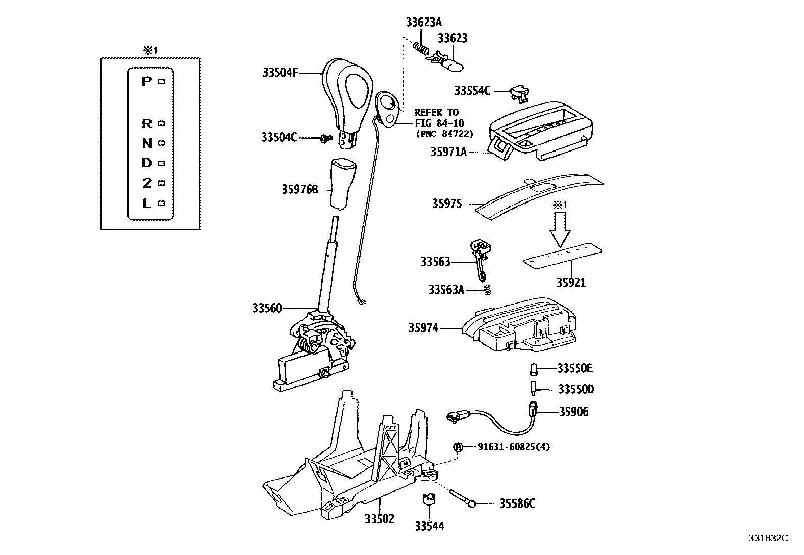 3312 — SHIFT LEVER & RETAINER