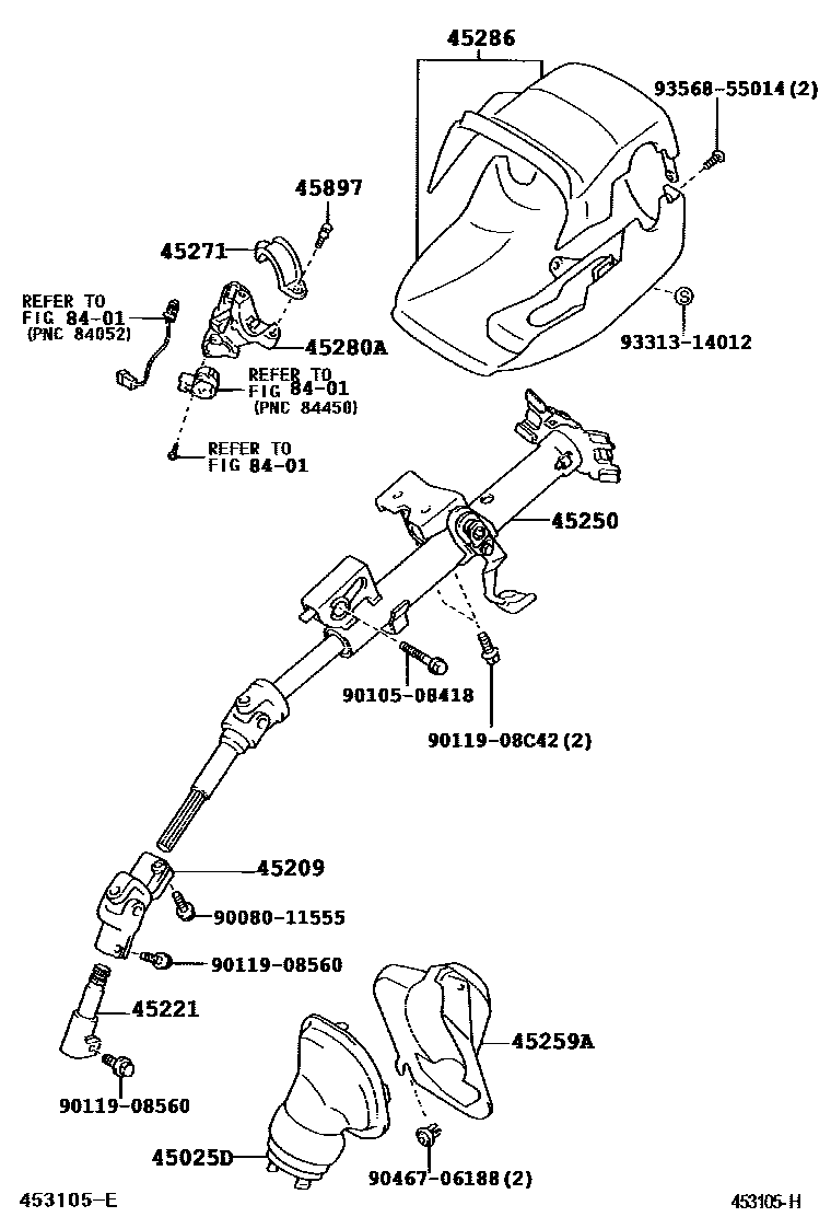 4501 — STEERING COLUMN & SHAFT