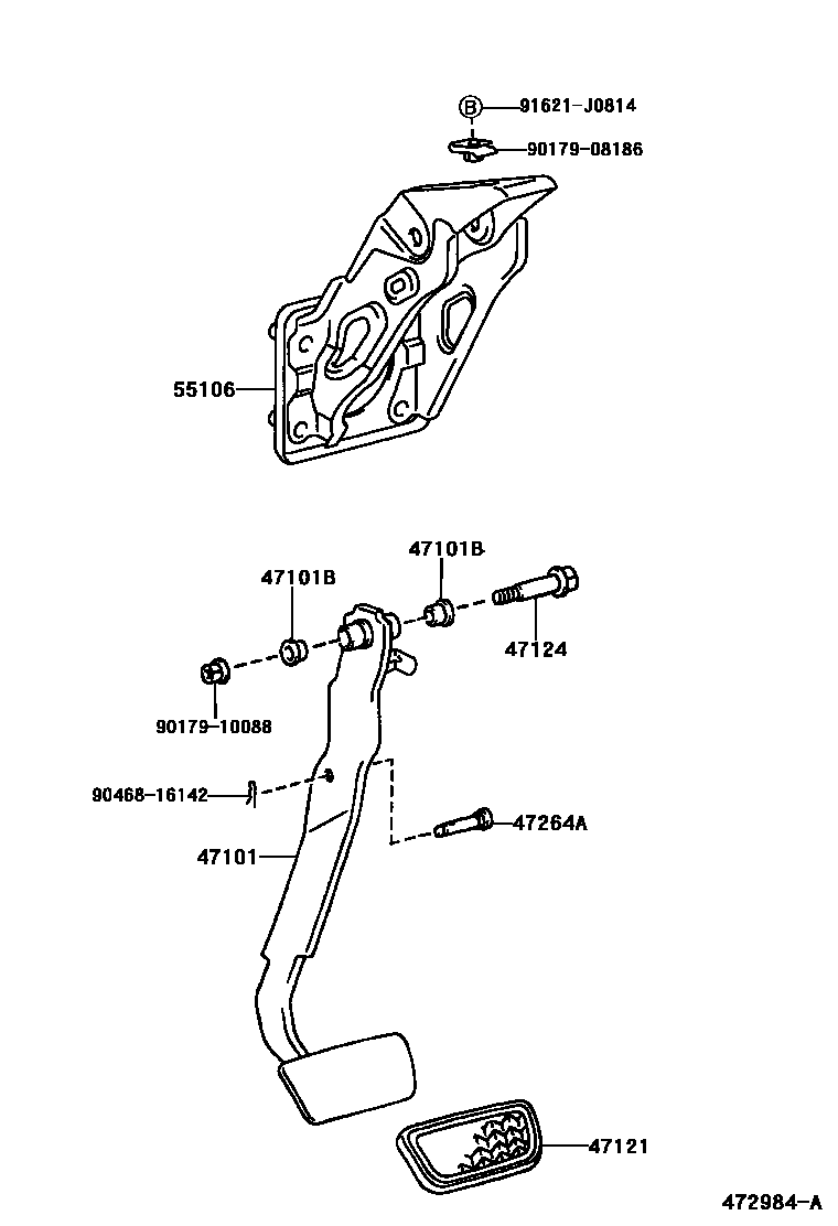 4701 — BRAKE PEDAL & BRACKET