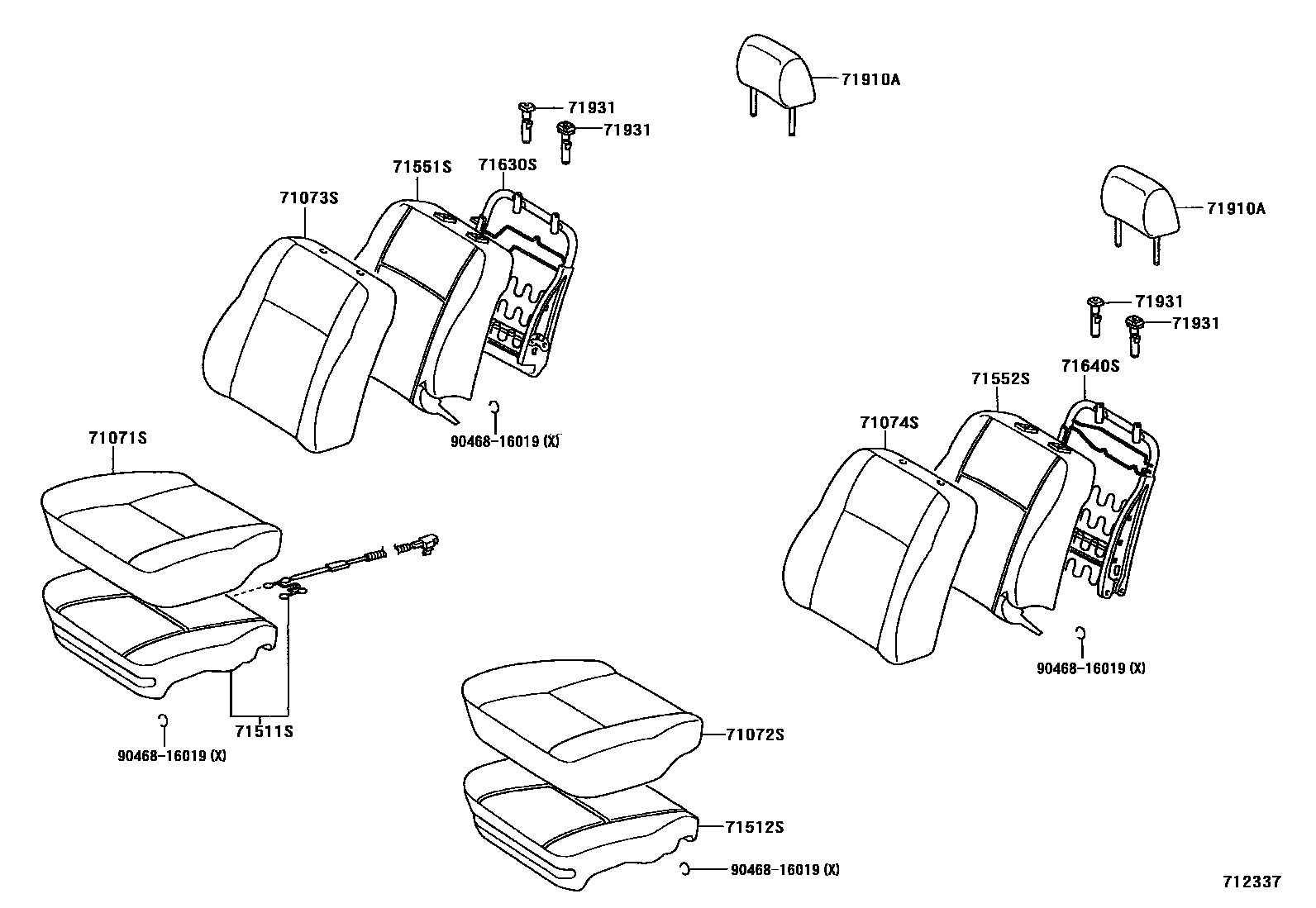 7101 — FRONT SEAT & SEAT TRACK