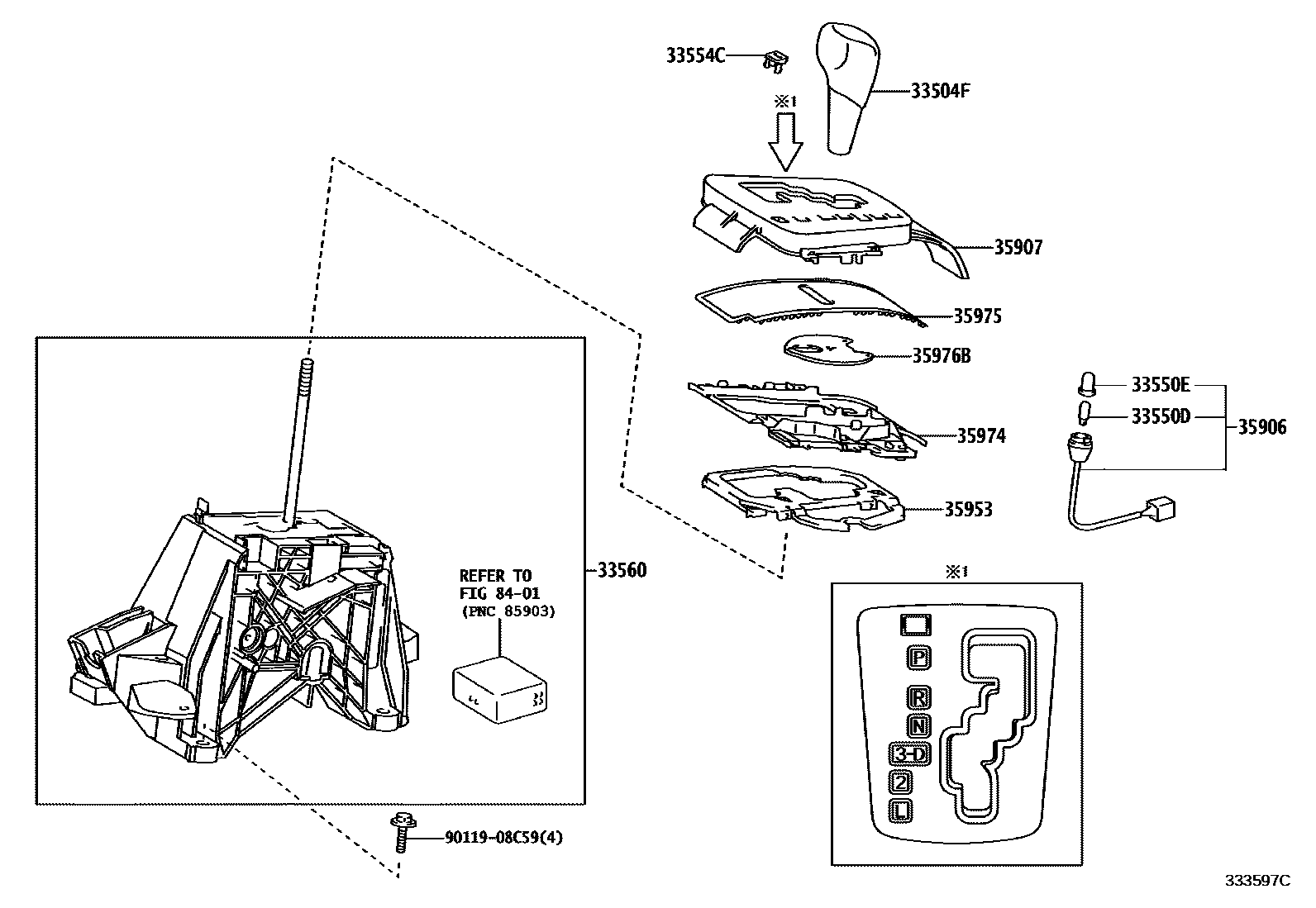 3312 — SHIFT LEVER & RETAINER