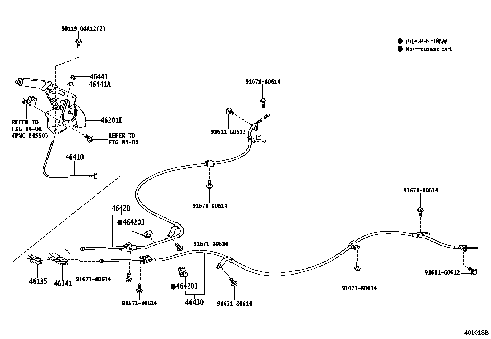 4601 — PARKING BRAKE & CABLE