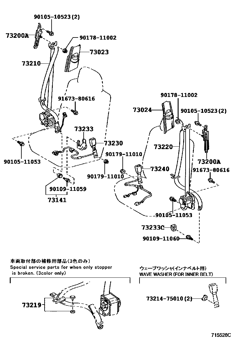 7104 — SEAT BELT & CHILD RESTRAINT SEAT
