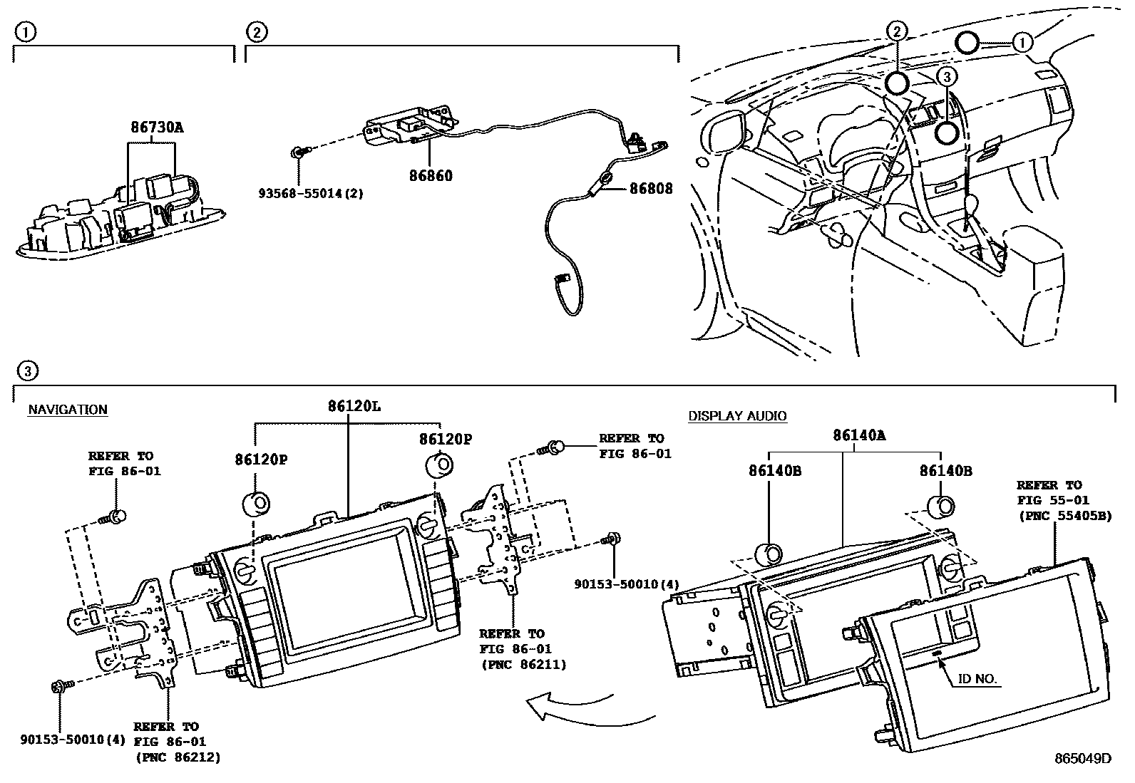 8603 — NAVIGATION & FRONT MONITOR DISPLAY