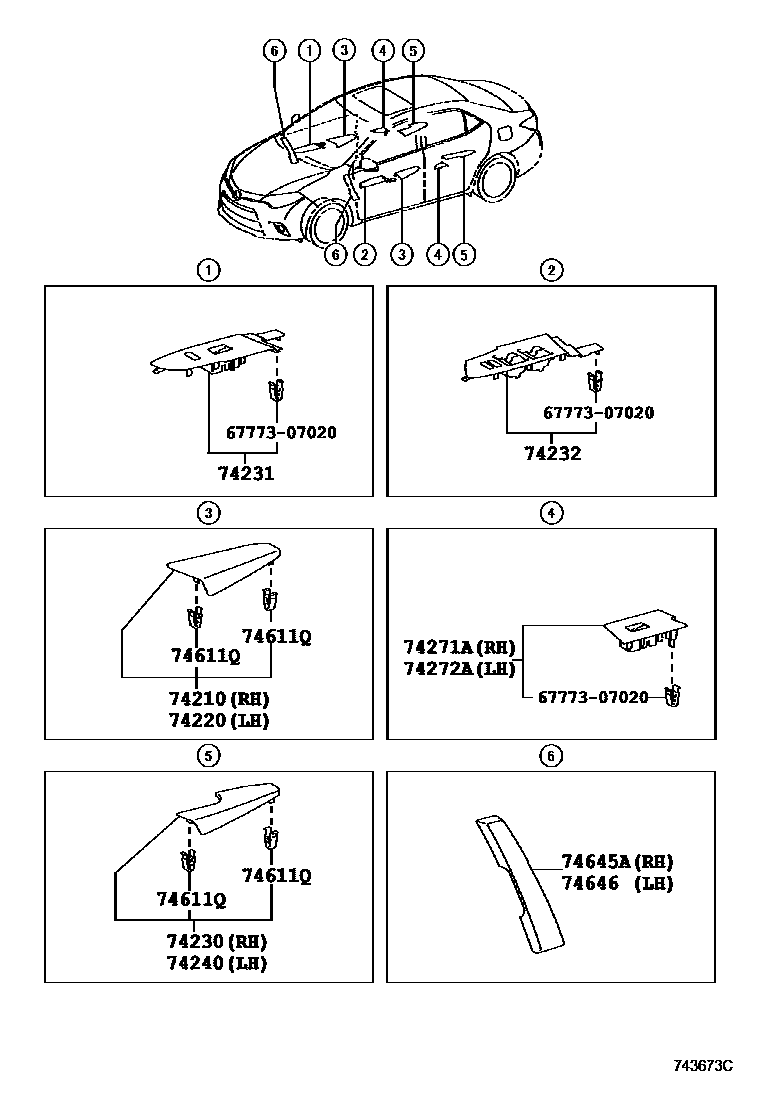 7401 — ARMREST & VISOR