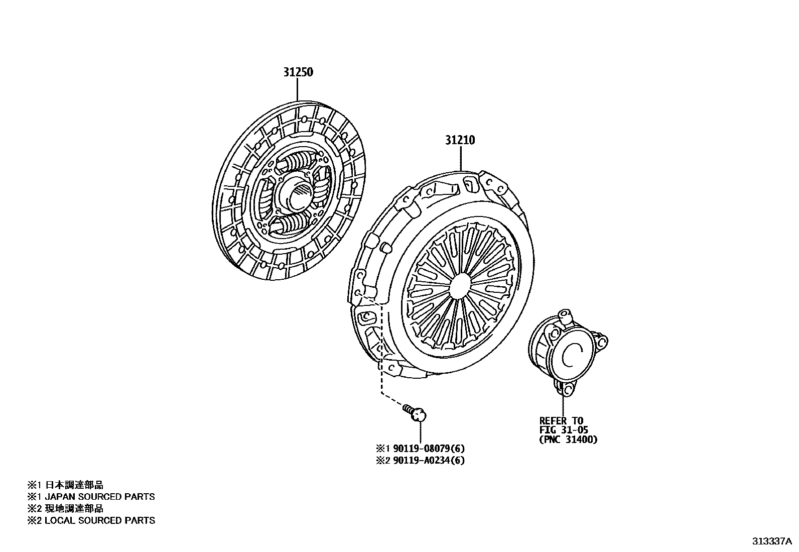 3101 — CLUTCH & RELEASE FORK