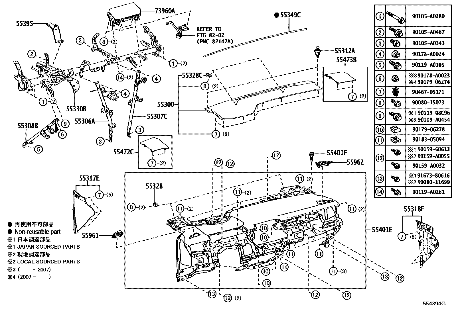 5501 — INSTRUMENT PANEL & GLOVE COMPARTMENT