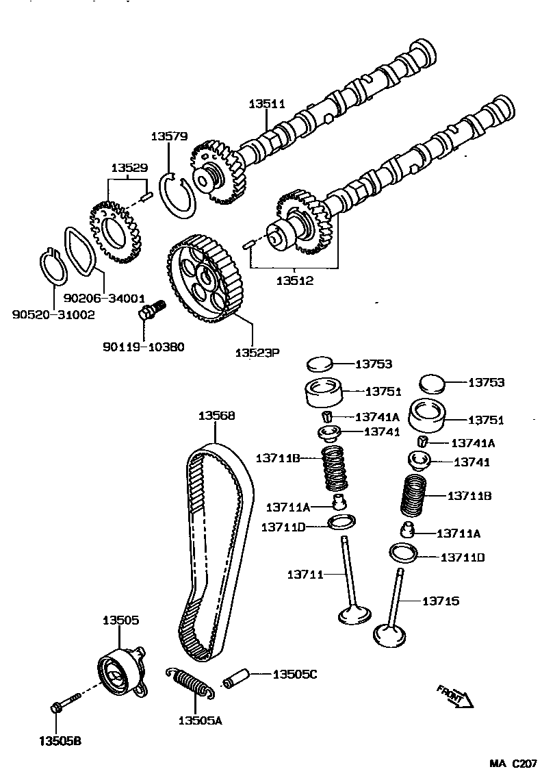 1302 — CAMSHAFT & VALVE