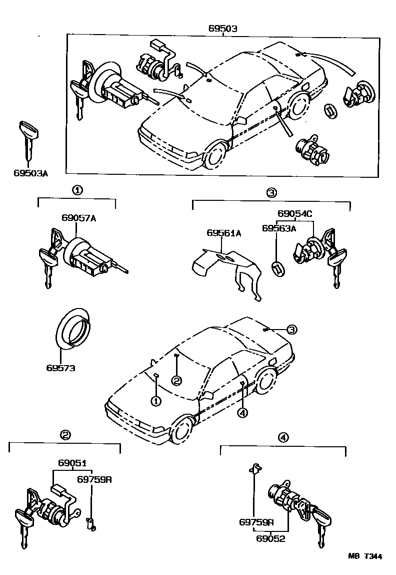 6712 — LOCK CYLINDER SET