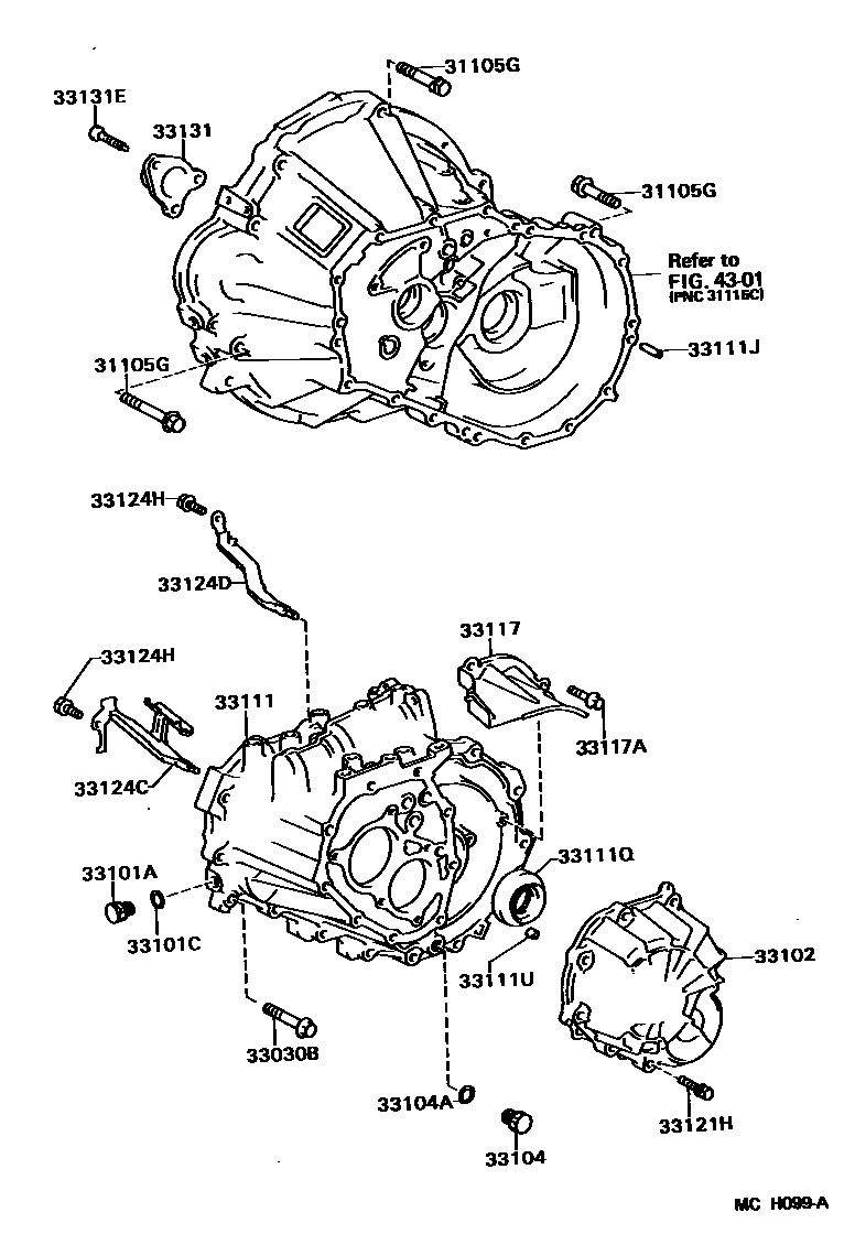 3302 — CLUTCH HOUSING & TRANSMISSION CASE (MTM)