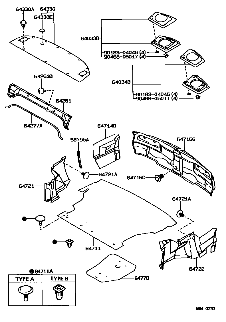 6403 — PACKAGE TRAY PANEL & LUGGAGE COMPARTMENT MAT