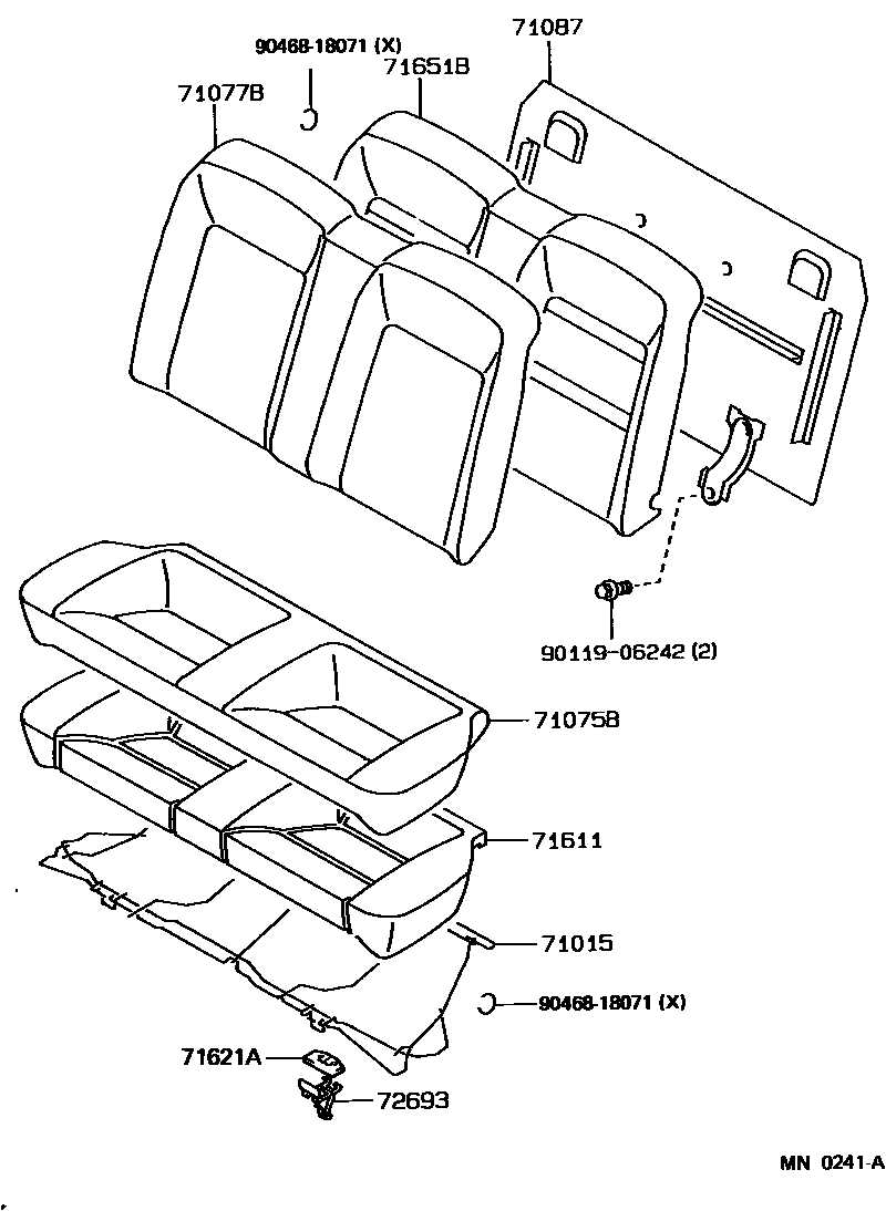 7102 — REAR SEAT & SEAT TRACK